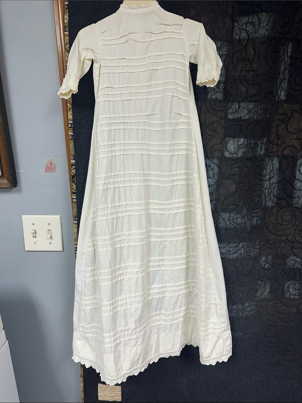 Classic White Cotton christening gown